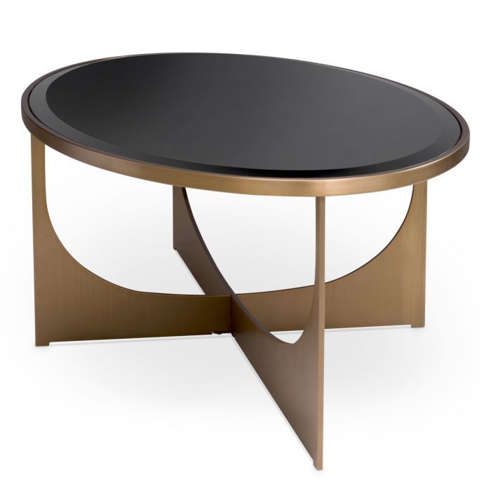 Coffee Table Elegance brushed brass finish
