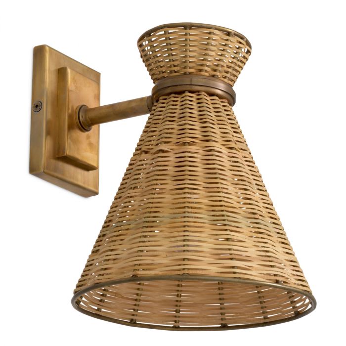Wall Lamp Kon Tiki natural rattan