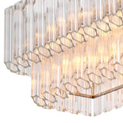 Chandelier Vittoria rectangular nickel finish