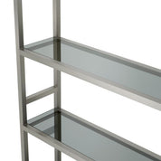 Gabinete Corrado I acabado acero cepillado