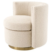 Swivel Chair Amanda bouclé cream
