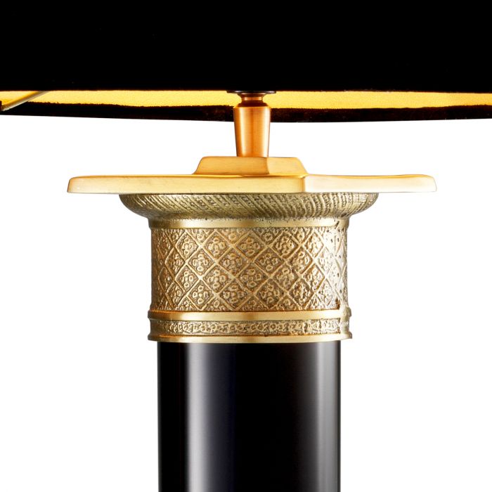 Table Lamp Monaco black/ant brass finish incl shade