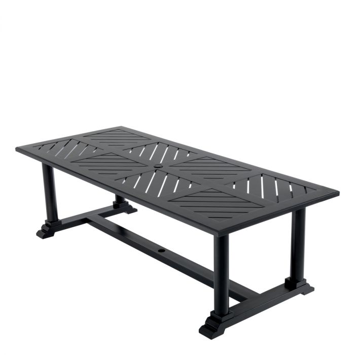 Outdoor Dining Table Bell Rive rectangular black
