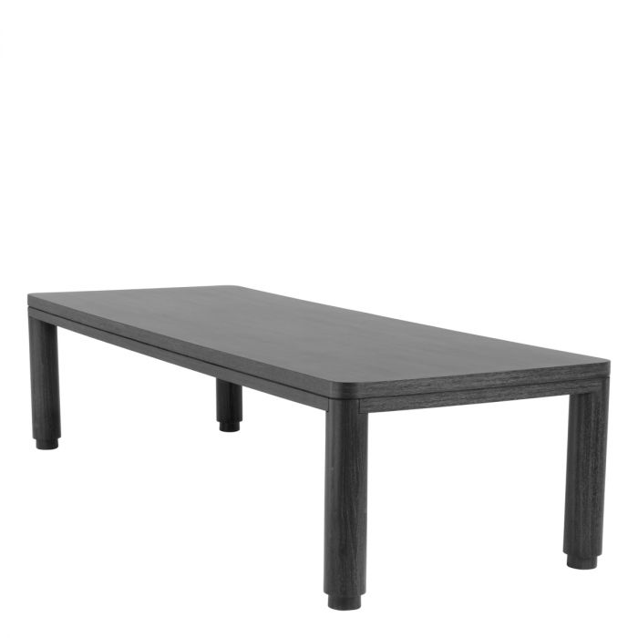 Dining Table Atelier L charcoal grey oak veneer
