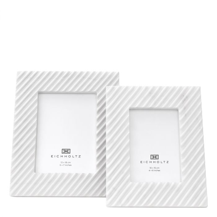 Picture frame Casale S white marble set of 4
