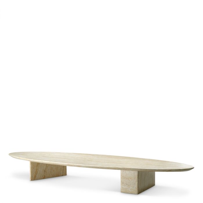 Mesa de centro para exterior Aurore imitación travertino