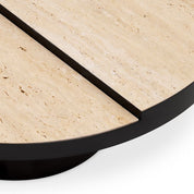 Coffee Table Excelsior bronze finish travertine