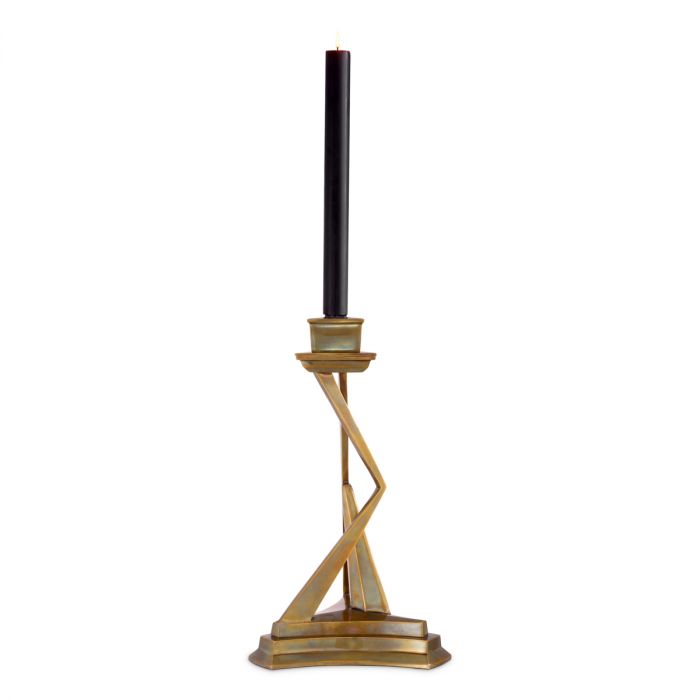 Candle Holder Fiesole vintage brass finish