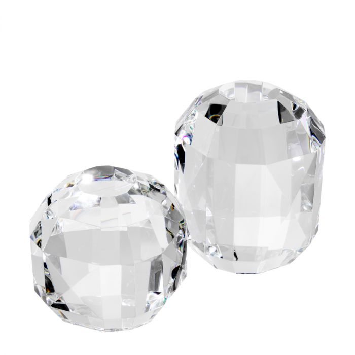 Object Trace crystal glass set of 2 (S+L)