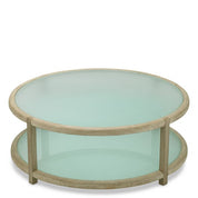 Mesa de centro para exterior Anthony de teca envejecida