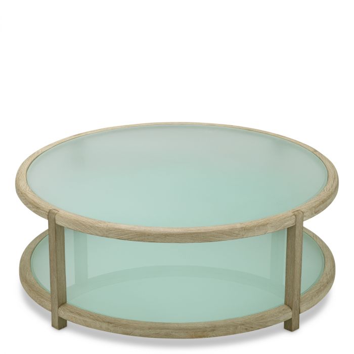 Mesa de centro para exterior Anthony de teca envejecida