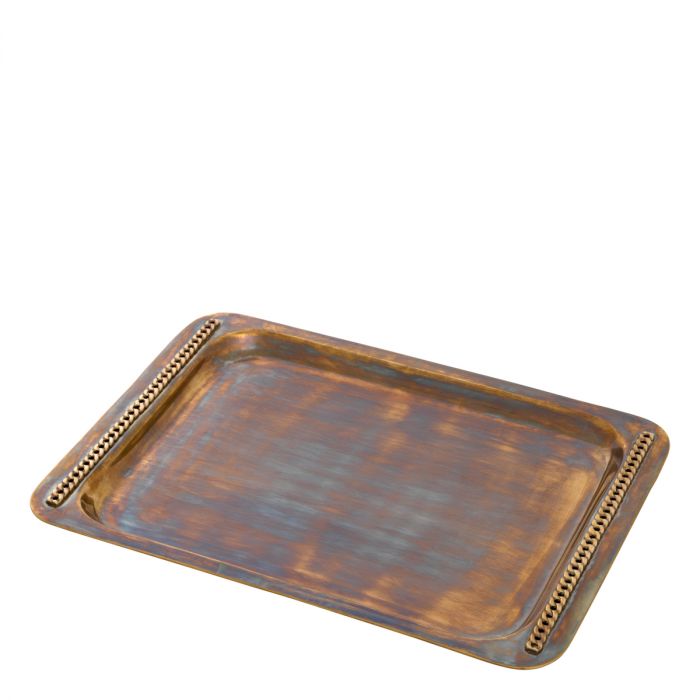 Tray Tamar L vintage brass finish
