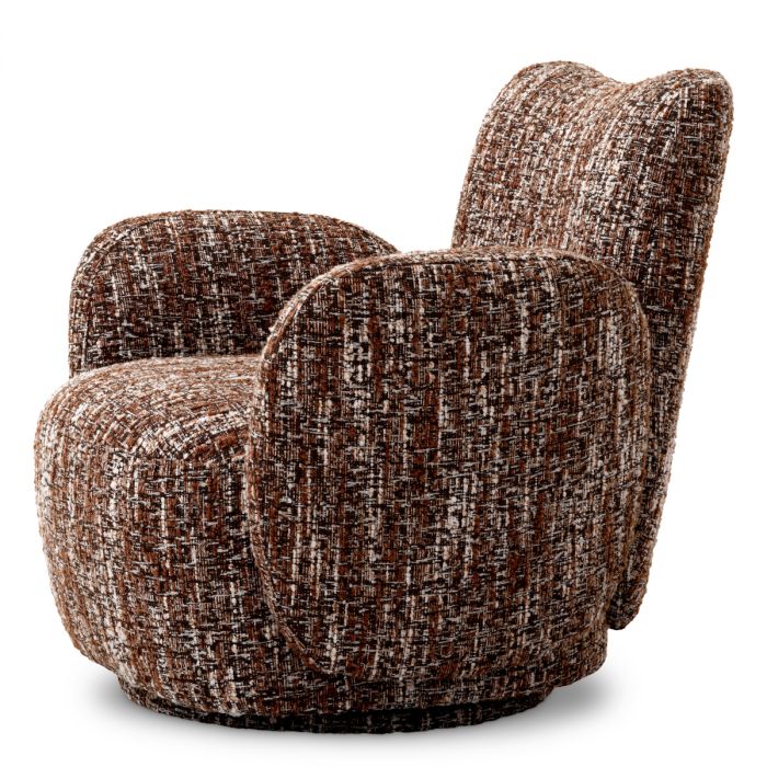 Swivel Chair Merida bouclé sonata red