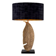 Table Lamp Foglia vintage brass finish incl shade