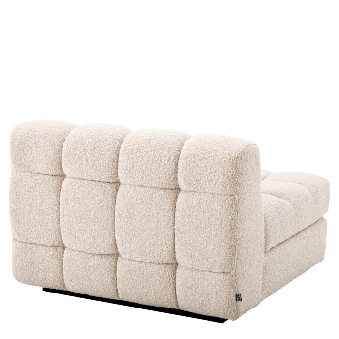 Sofá modular Dean bouclé crema - Medio