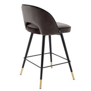 Counter Stool Cliff savona grey velvet set of 2