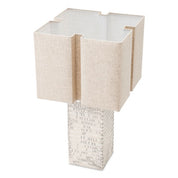 Table Lamp Division raku ceramic crackled white incl shade