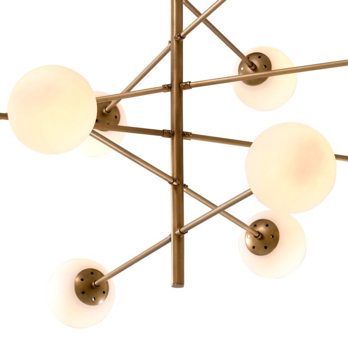 Chandelier Tortora antique brass finish