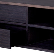 TV Cabinet Wilmot charcoal grey oak medium bronze finish