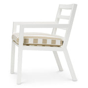 Outdoor Dining Chair Delta matte white florent beige