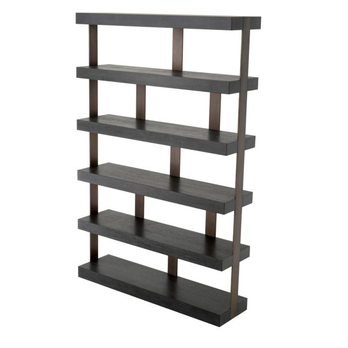 Cabinet Dalmar charcoal grey oak veneer