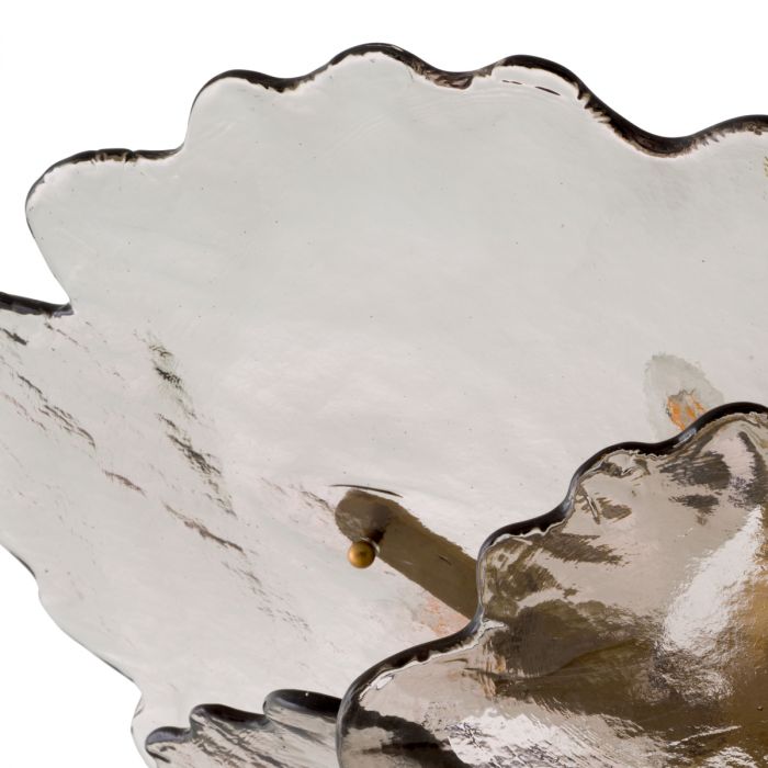 Lámpara de araña Florina de cristal ahumado