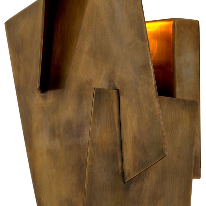 Wall Lamp Origami vintage brass finish