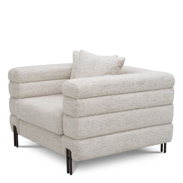 Chair York seashell off-white bronze finish