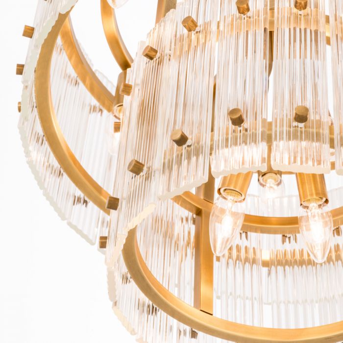 Chandelier Ruby S antique brass finish