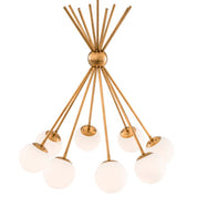 Chandelier Luxor antique brass finish