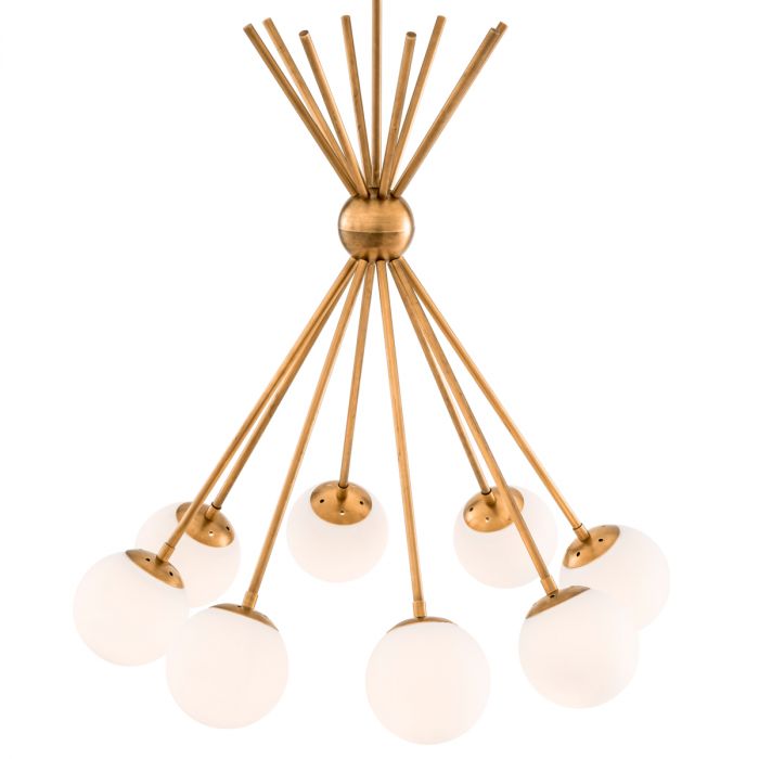 Chandelier Luxor antique brass finish