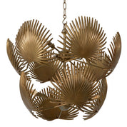 Chandelier Foliage vintage brass finish
