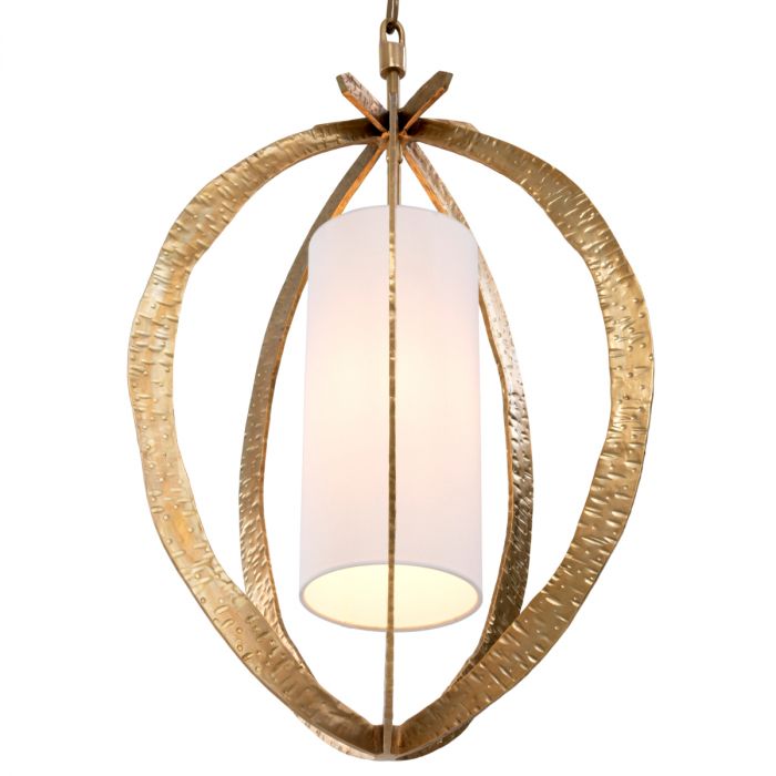 Chandelier Luciano hammered vintage brass finish
