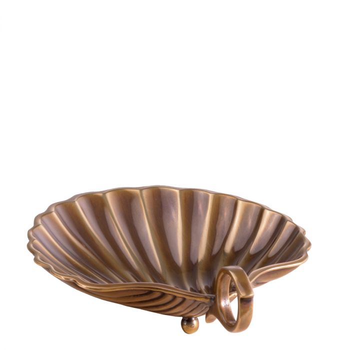 Tray Shell S vintage brass finish