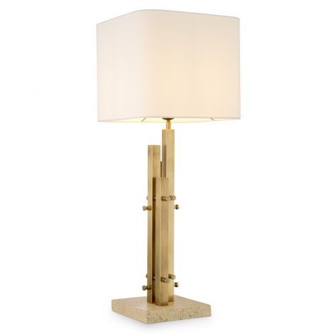 Table Lamp Destino vintage brass finish incl shade