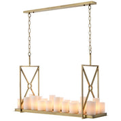 Chandelier Commodore light brushed brass finish