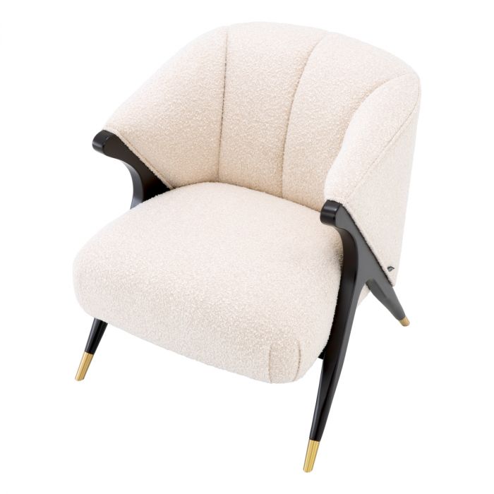 Chair Pavone bouclé cream