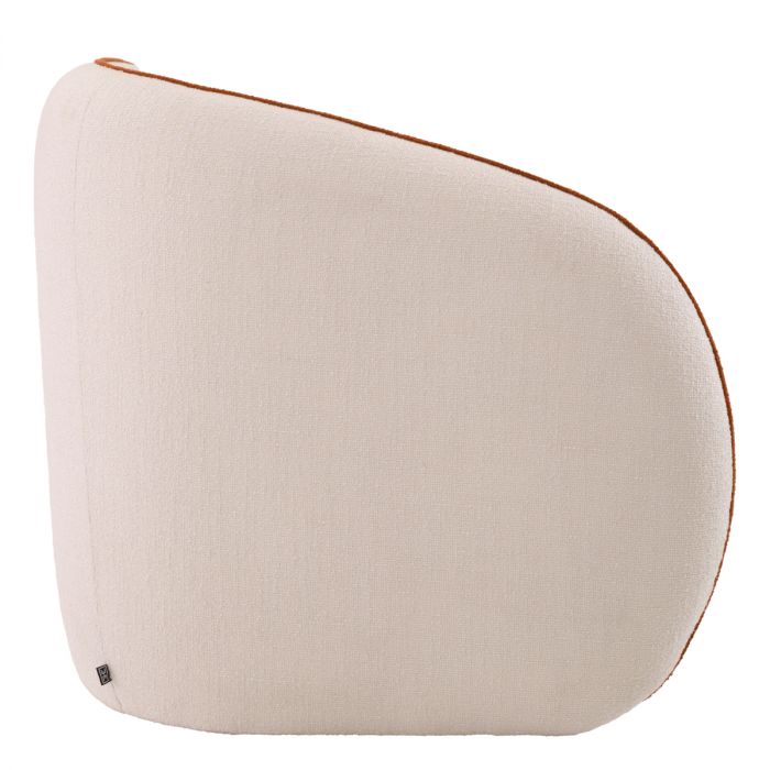 Chair San Marino Left sarra off-white tressa orange