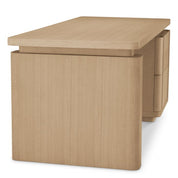 Desk Modesto natural oak veneer bronze finish