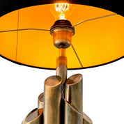 Table Lamp Beau Rivage Round vintage brass finish incl shade