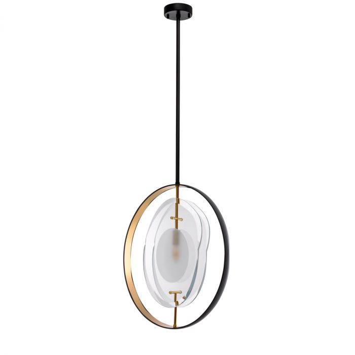 Chandelier Vincente gunmetal finish gold finish