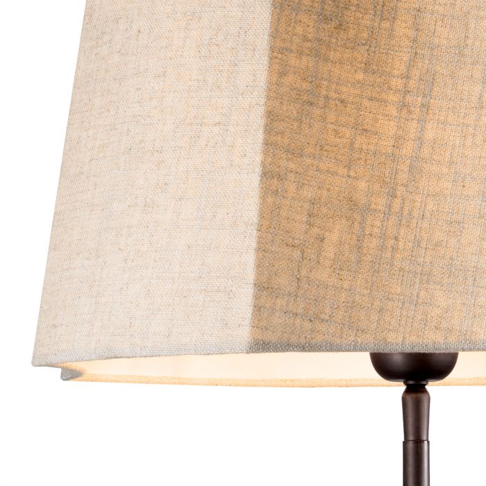 Table lamp Falcon bronze highlight finish incl shade