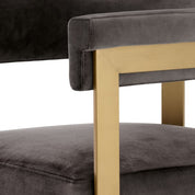 Bar Stool Clubhouse savona grey velvet