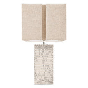 Table Lamp Division raku ceramic crackled white incl shade
