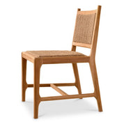 Outdoor Dining Chair Pivetti natural teak faux rattan