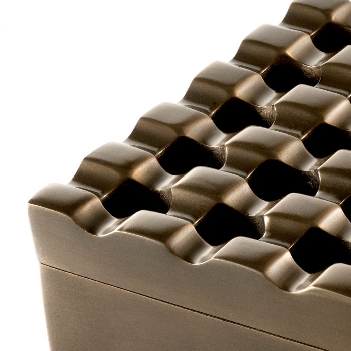 Ashtray Deluxe dark antique brass finish
