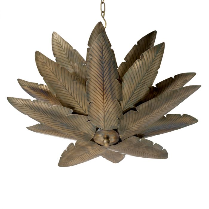 Chandelier Varano vintage brass finish