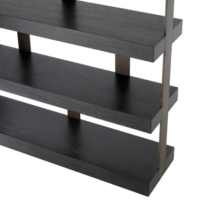 Cabinet Dalmar charcoal grey oak veneer