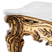 Console Table Rococo antique gold finish