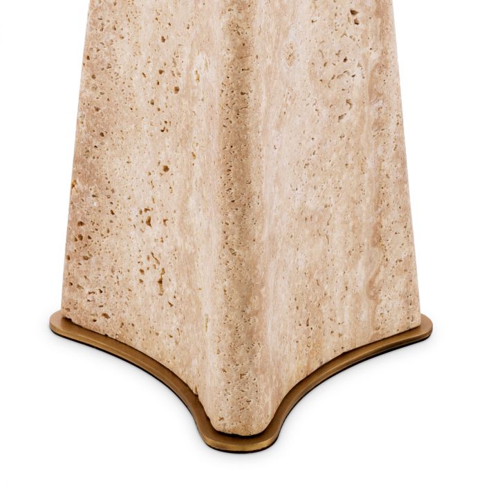Lámpara de mesa Benson travertino con pantalla